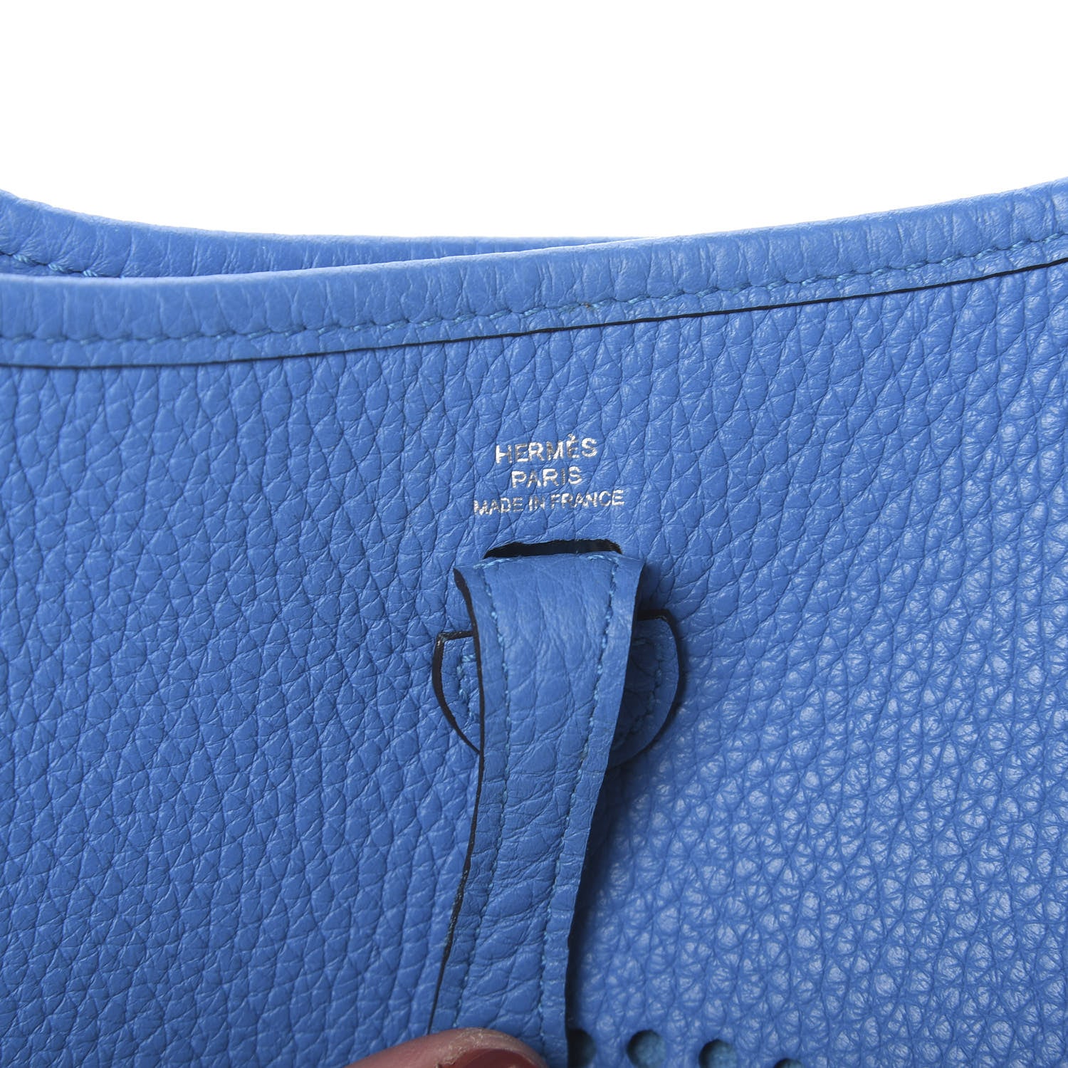 Hermes Taurillon Clemence Evelyne TPM Bleu Zanzibar 6 of 11