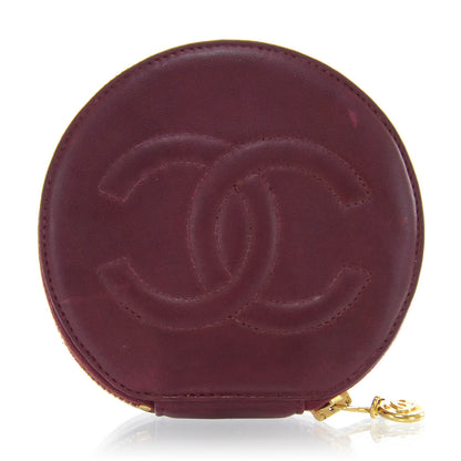Chanel Calfskin Round Jewelry Travel Case 1 of 7