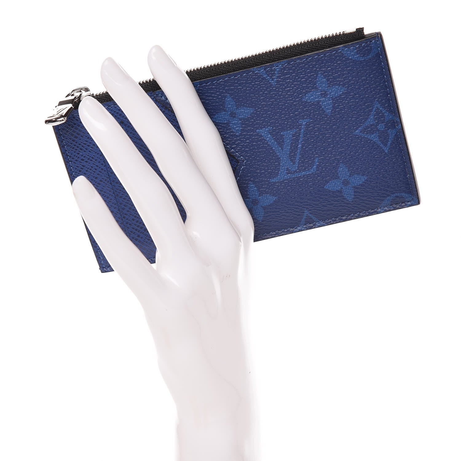 Louis Vuitton Monogram Taiga Coin Card Holder Cobalt 2 of 8