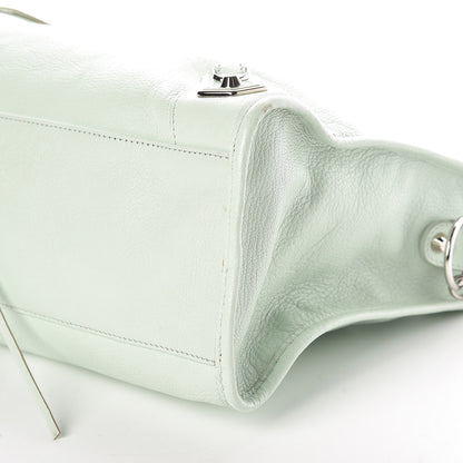 Balenciaga Chevre Silver Metallic Edge Hardware City Vert Anis 6 of 9