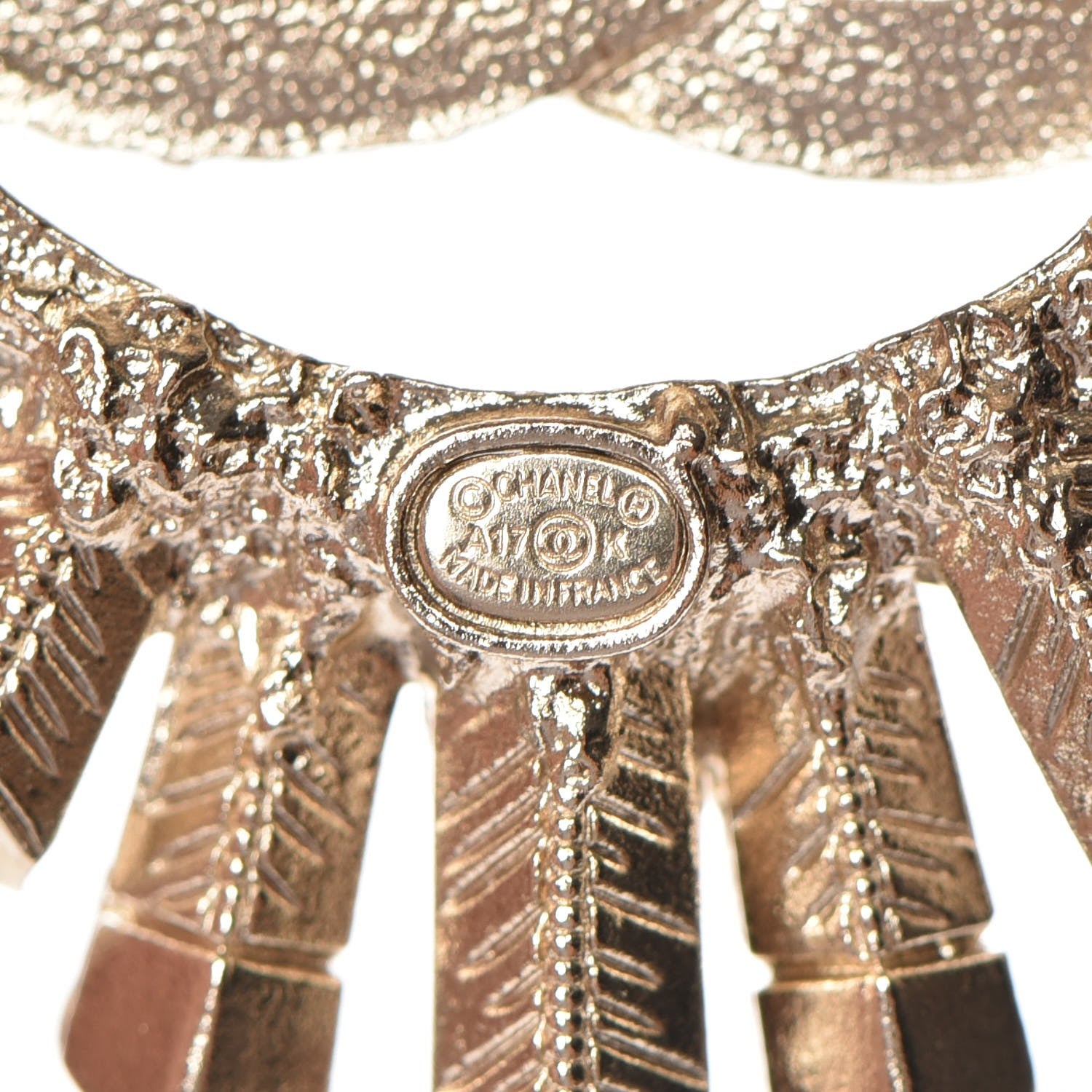 Chanel Crystal Baguette CC Brooch Light Gold 4 of 5