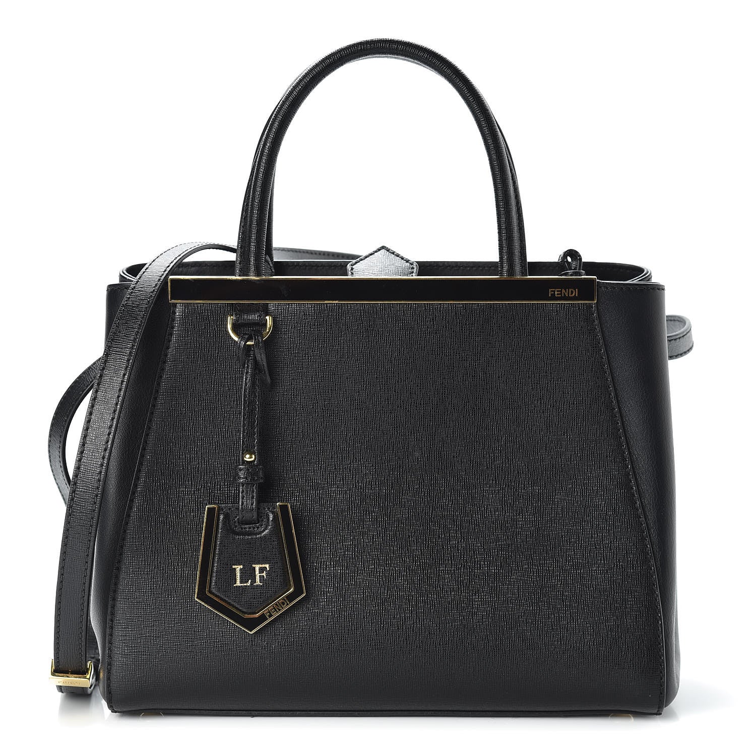 Fendi Vitello Elite Petite 2Jours Tote Black 1 of 10