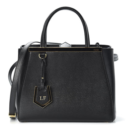 Fendi Vitello Elite Petite 2Jours Tote Black 1 of 10
