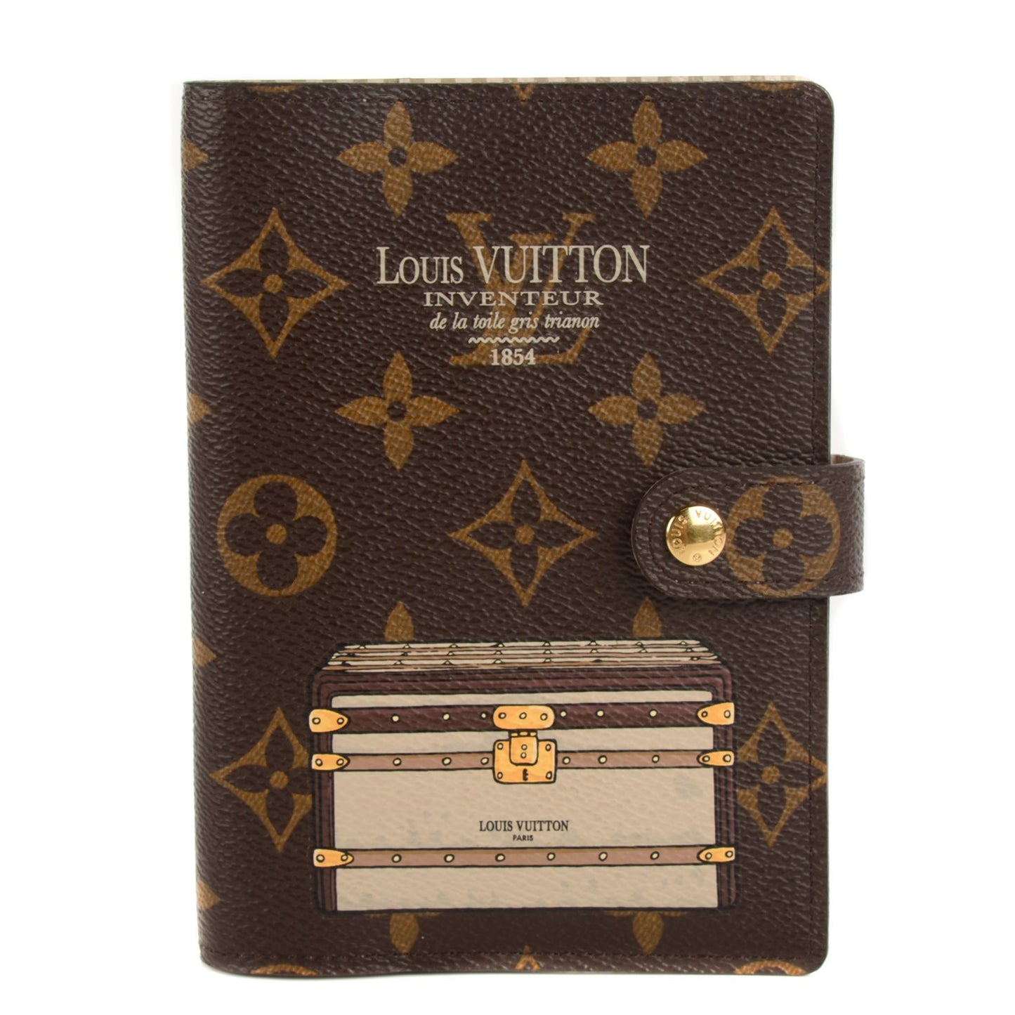 Monogram Trunks and Locks Small Ring Agenda Cover