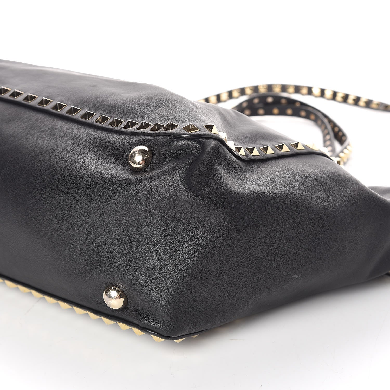 Valentino Garavani Vitello Medium Rockstud Tote Black 6 of 8