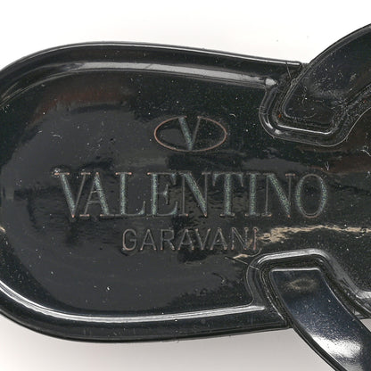 Valentino Garavani PVC Jelly Rockstud Bow Thong Sandals 37 Black 7 of 8