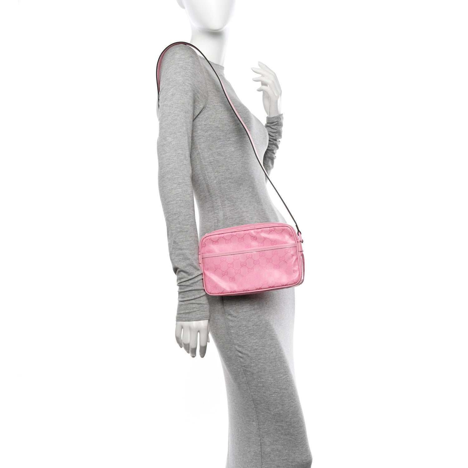 Gucci GG Crystal Monogram Mini Shoulder Bag Sugar Pink 2 of 12