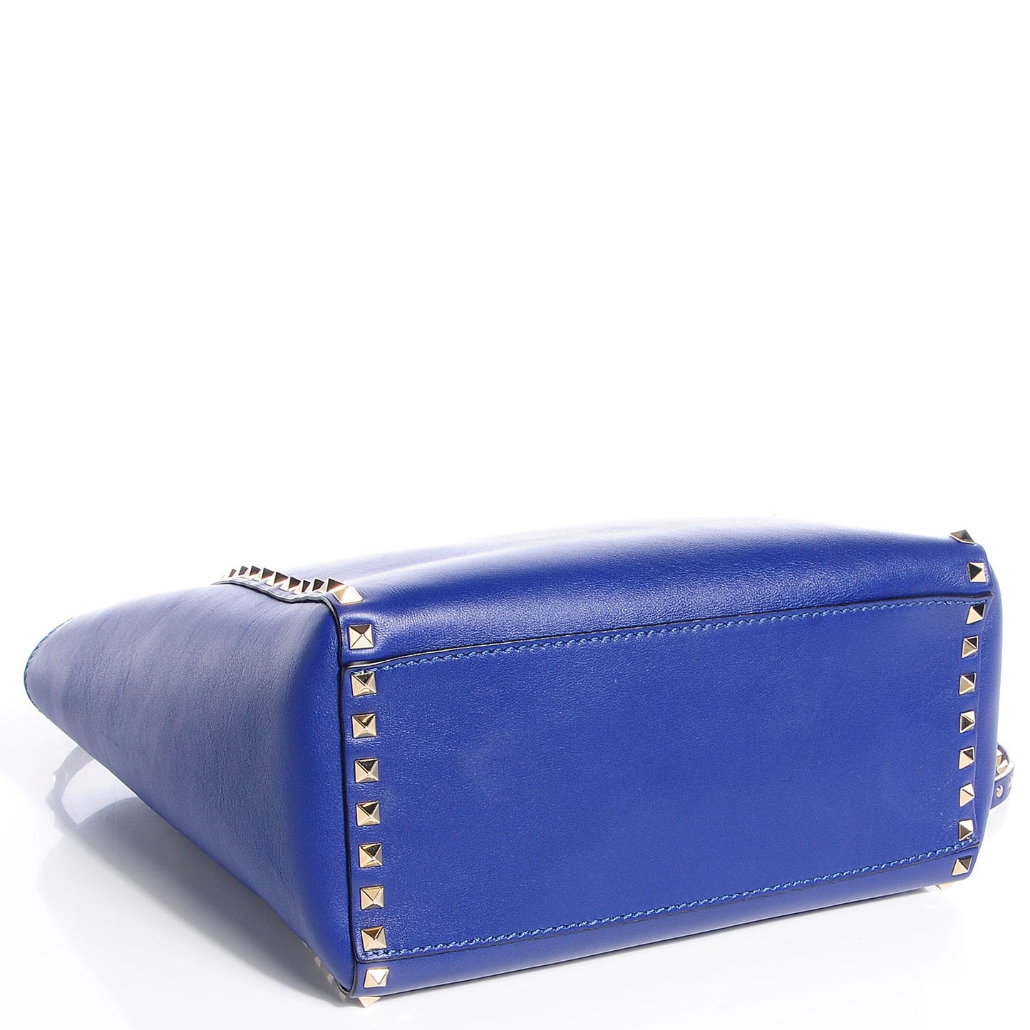 Vitello Rockstud Double Handle Tote Blue China