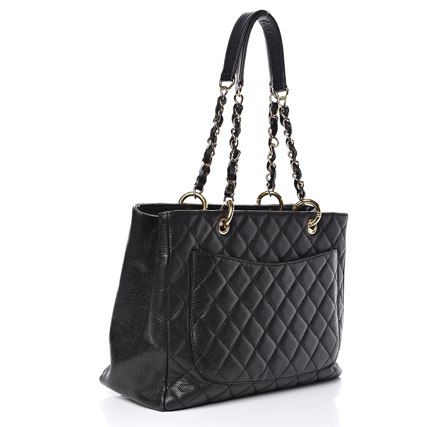 Chanel Caviar Quilted Grand Shopping Tote GST Black 3 of 11