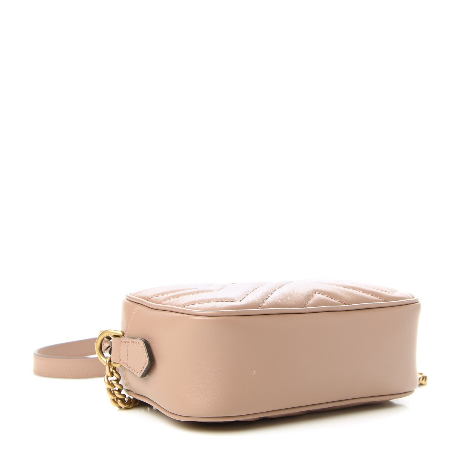 Gucci Calfskin Matelasse Mini GG Marmont Chain Shoulder Bag Porcelain Rose 4 of 8