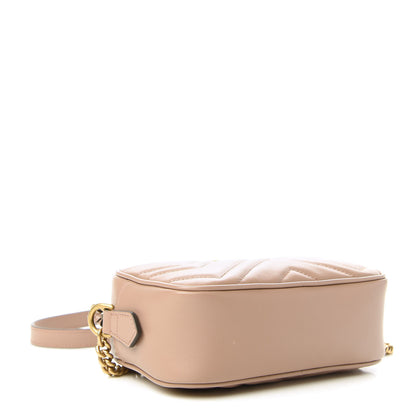 Gucci Calfskin Matelasse Mini GG Marmont Chain Shoulder Bag Porcelain Rose 4 of 8
