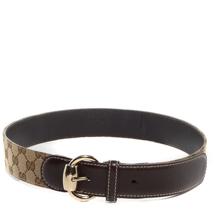 Gucci Monogram Horsebit Ring Belt Brown 80 32 5 of 5
