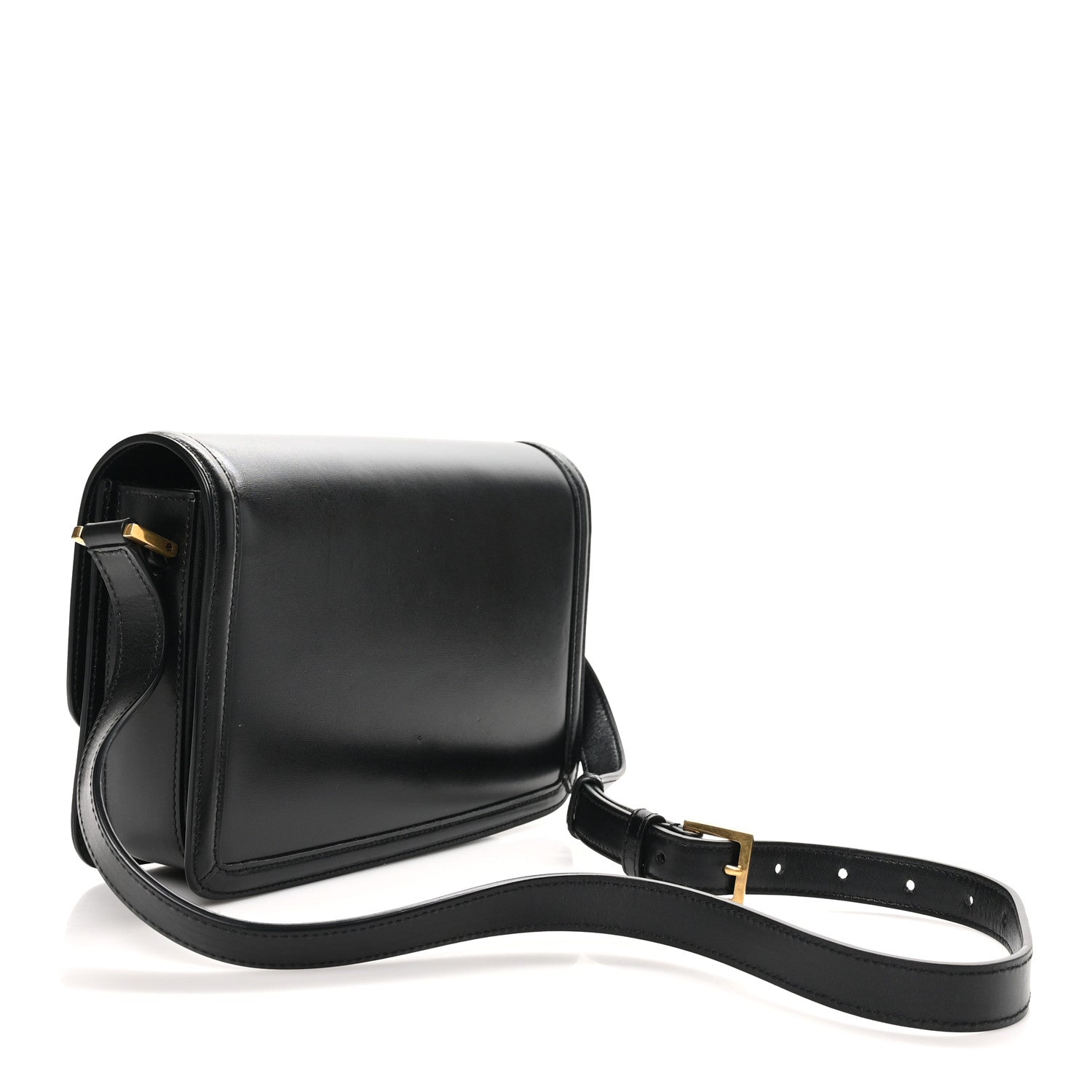 Saint Laurent Box Calfskin Monogram Medium Solferino Satchel Black 2 of 10