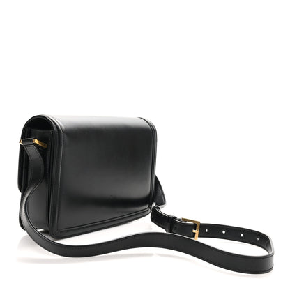 Saint Laurent Box Calfskin Monogram Medium Solferino Satchel Black 2 of 10