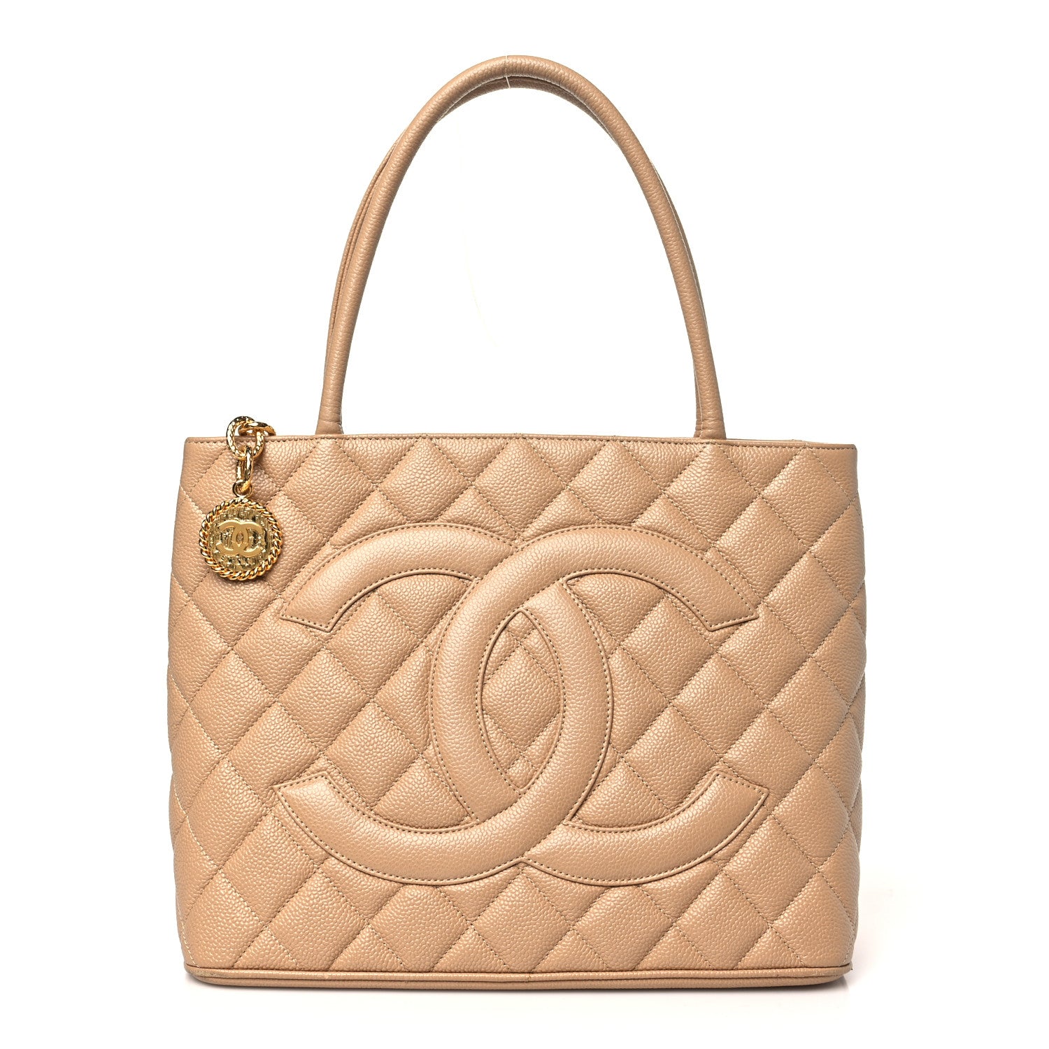 Chanel Caviar Quilted Medallion Tote Beige 1 of 10