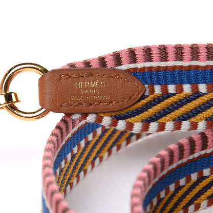 Hermes Toile Swift 25mm Sangle Cavale Shoulder Strap Amber Rose Ete Gold 4 of 5