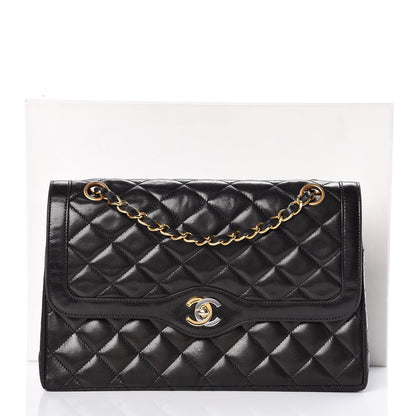 Chanel Lambskin Quilted Medium Double Flap Black 19 of 19