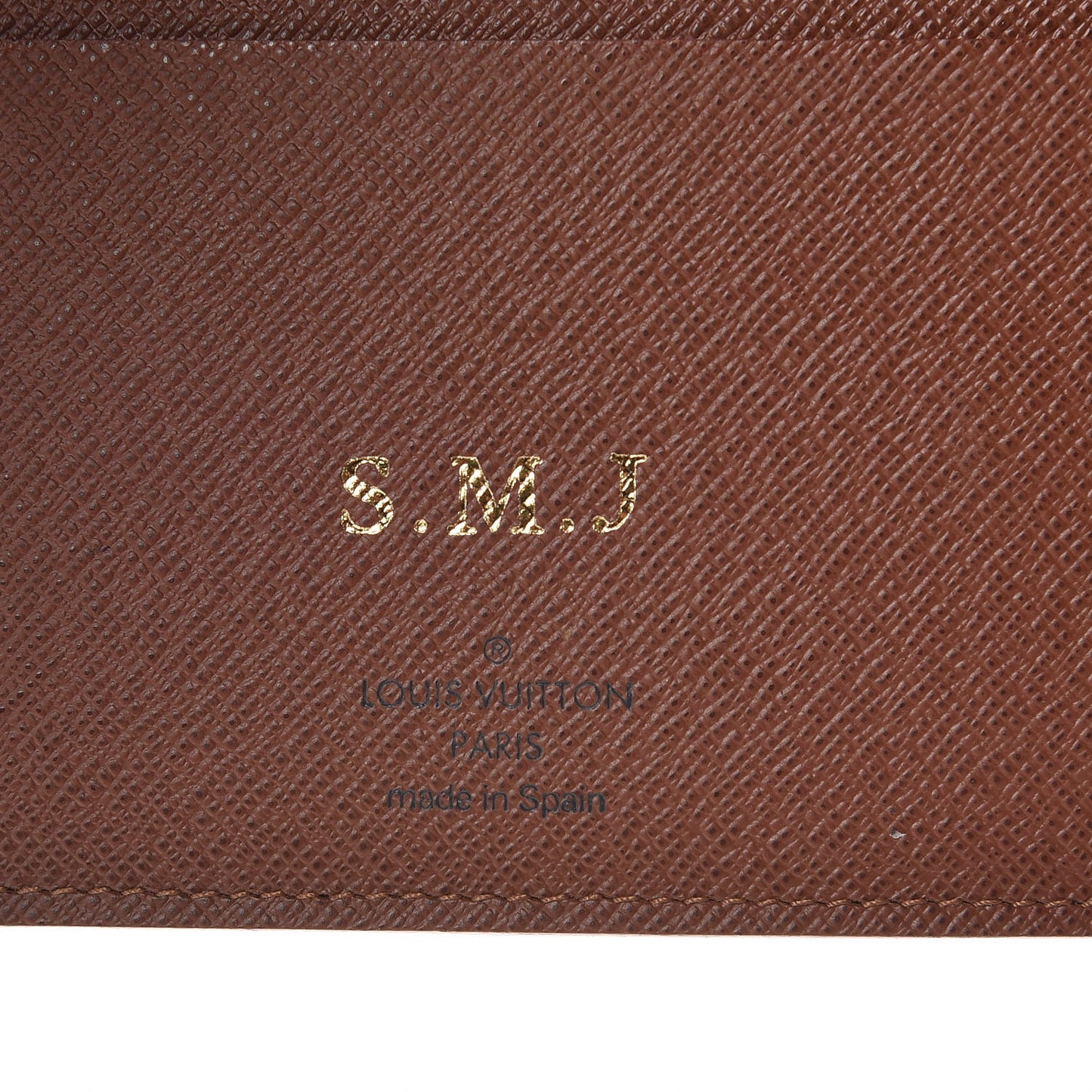 Monogram Desk Agenda Cover