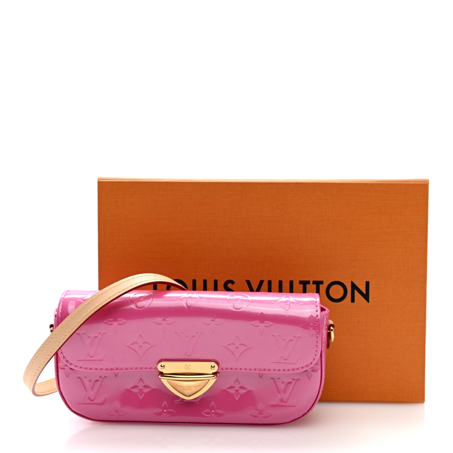 Louis Vuitton Vernis Malibu Pochette Neon Pink 10 of 10