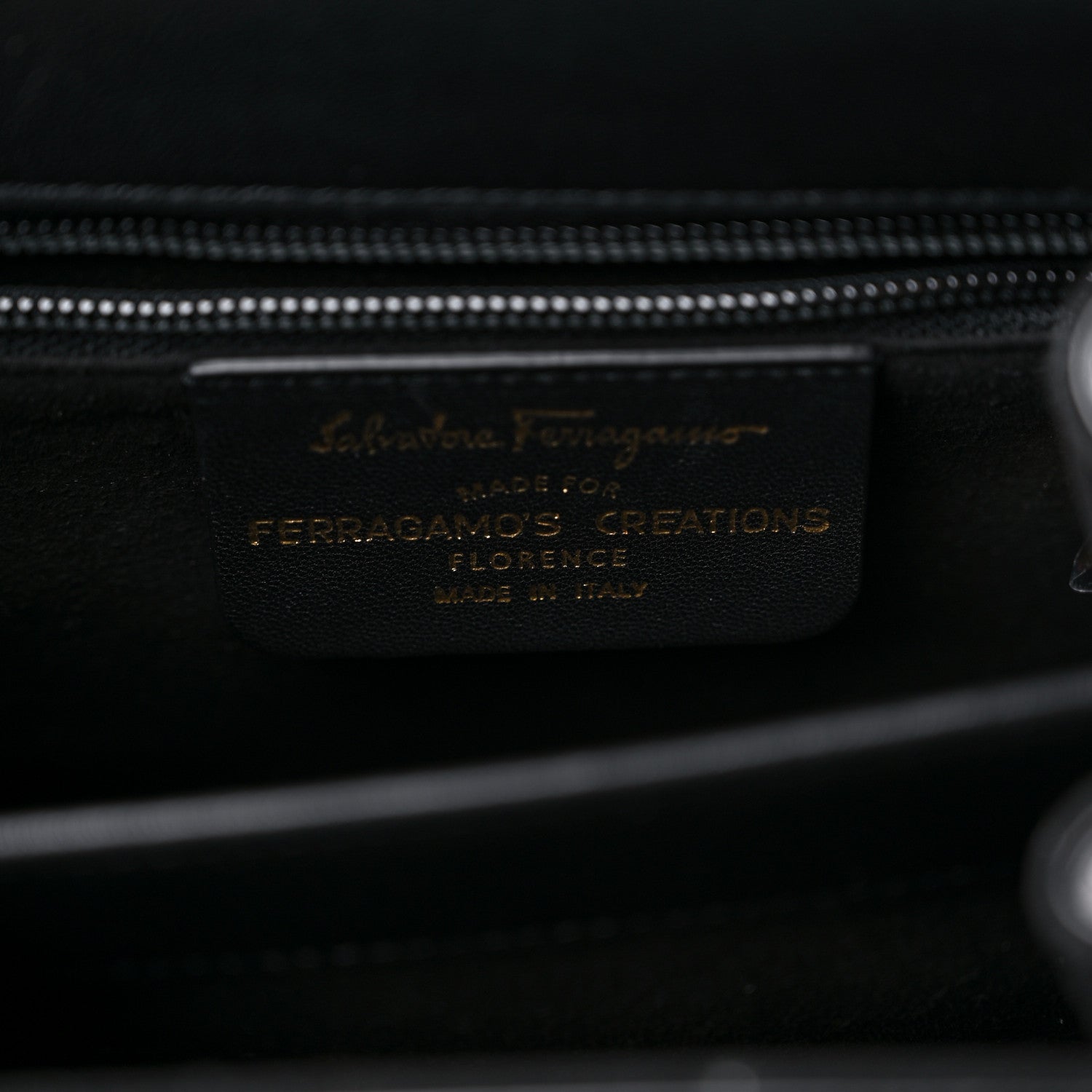 Salvatore Ferragamo Brushed Off Calfskin Iconic Top Handle Bag Black 6 of 9