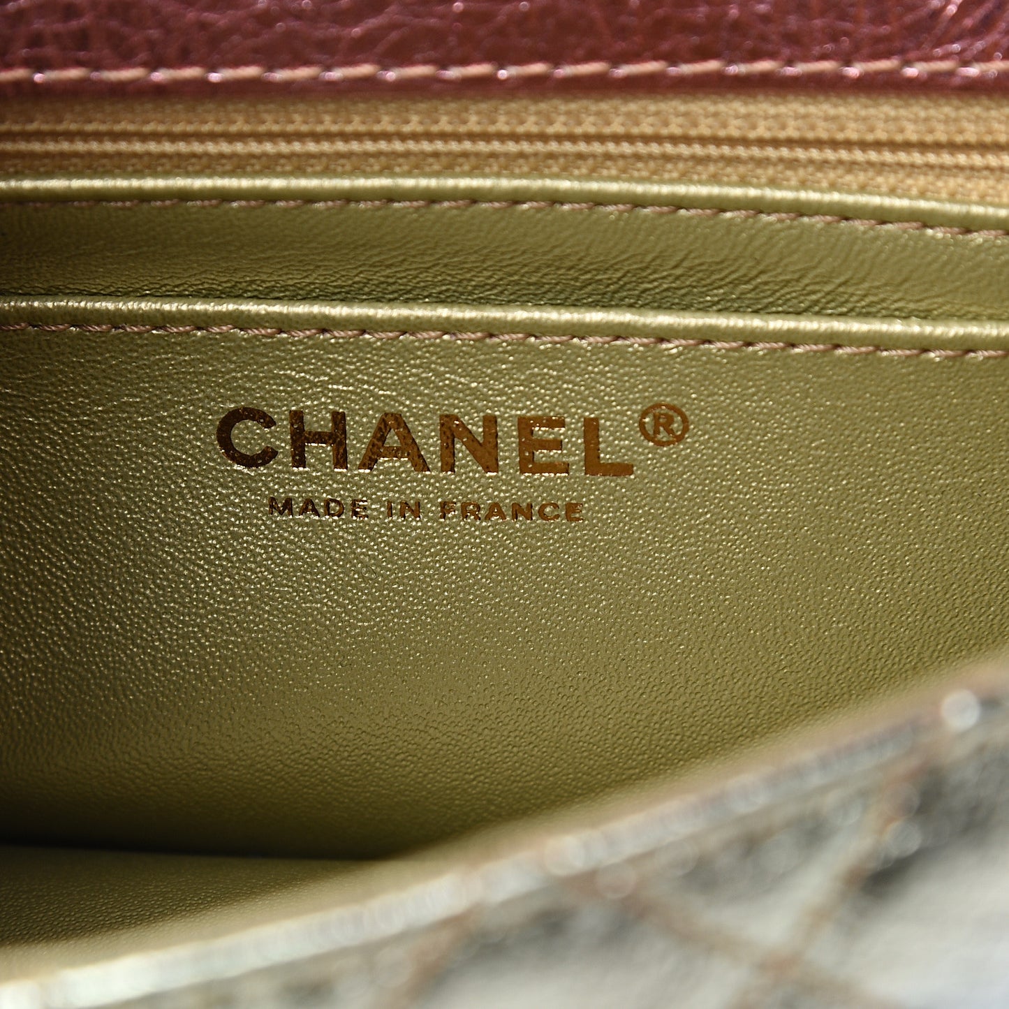 Metallic Goatskin Quilted Mini 2.55 Reissue Flap Multicolor