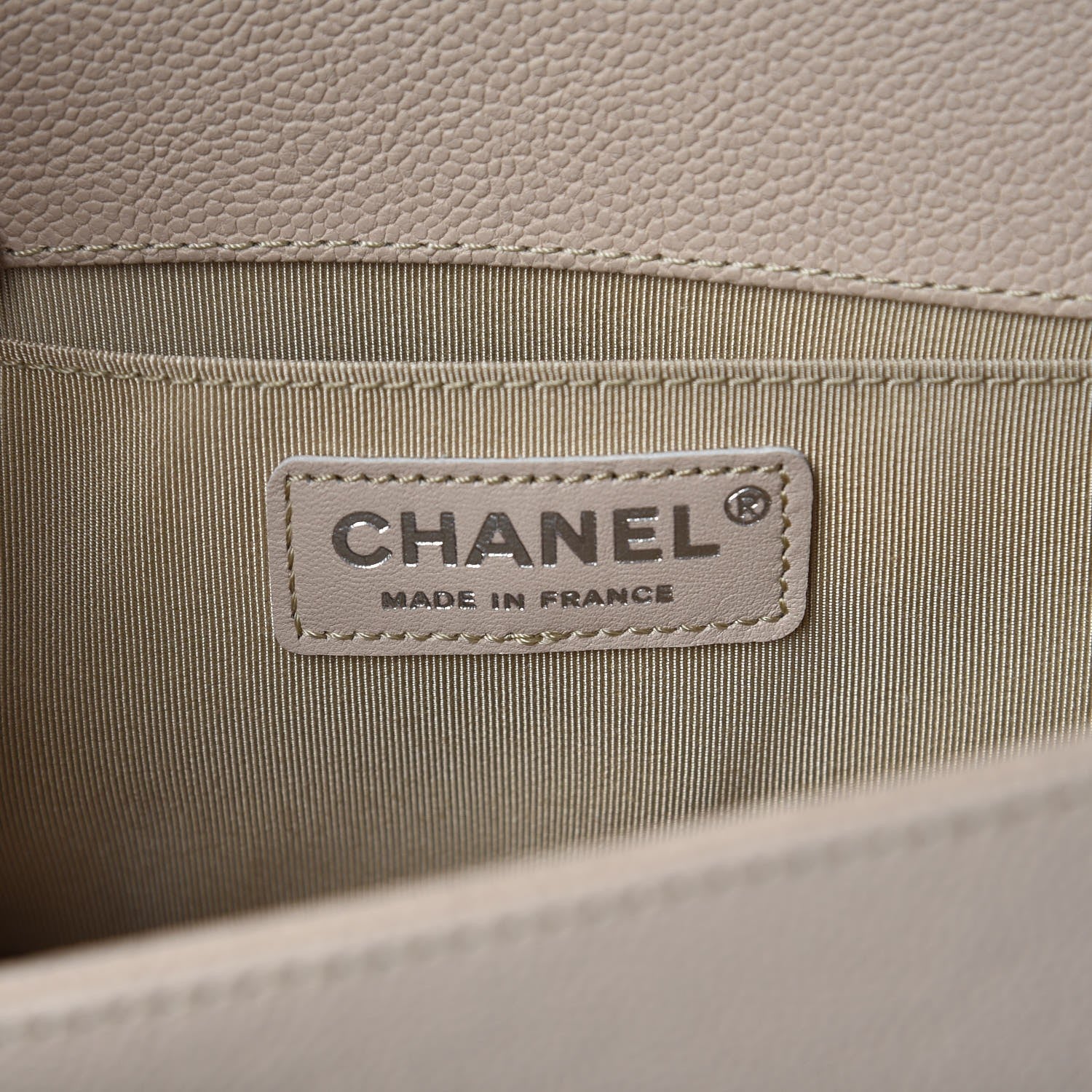 Chanel Caviar Quilted Medium Boy Flap Light Beige 6 of 8