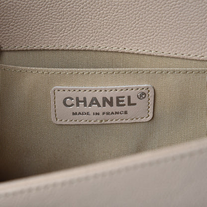 Chanel Caviar Quilted Medium Boy Flap Light Beige 6 of 8