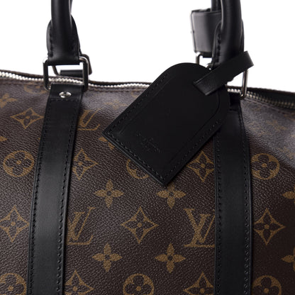 Louis Vuitton Monogram Macassar Keepall Bandouliere 45 7 of 10