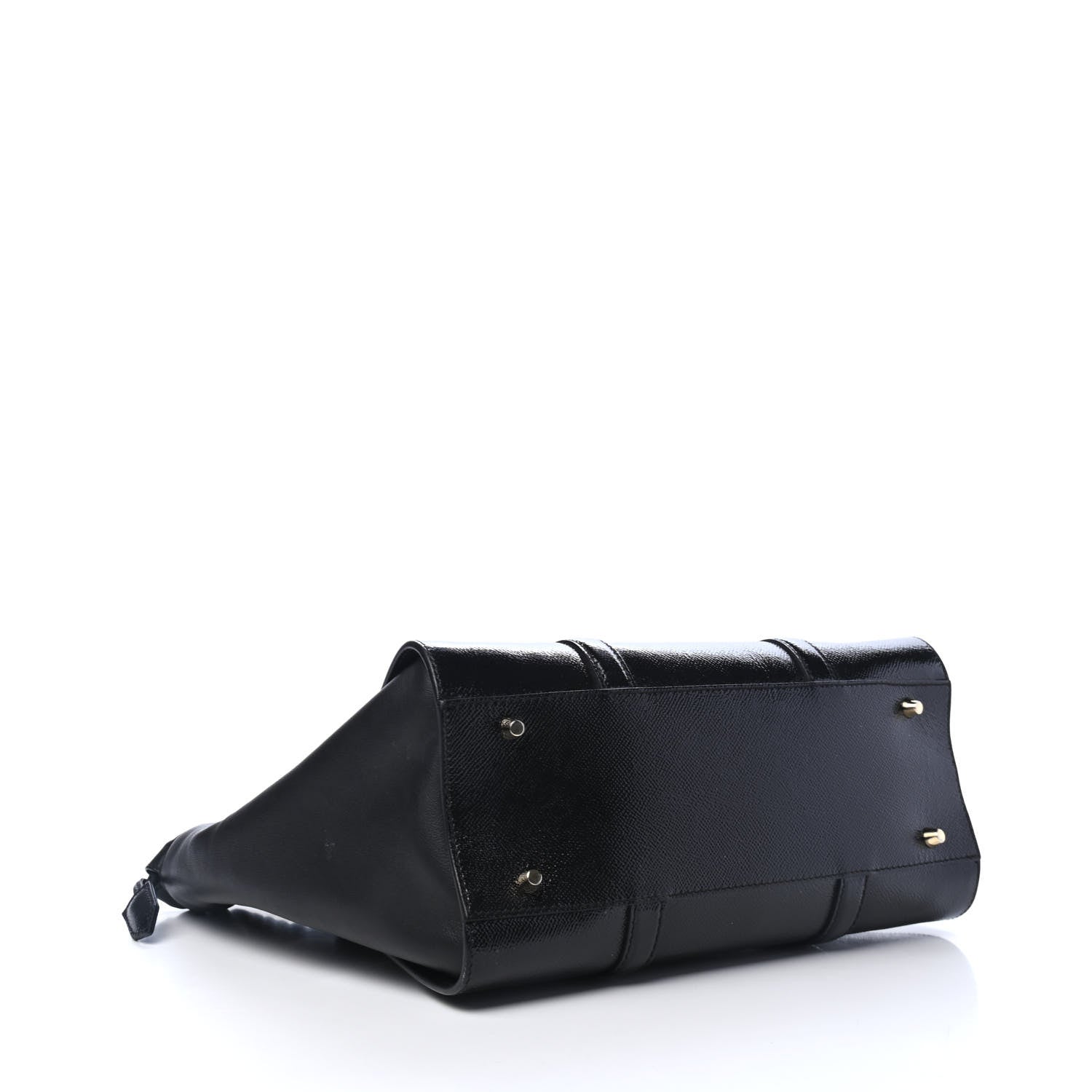 Burberry Patent Calfskin Medium Dinton Tote Black 3 of 4