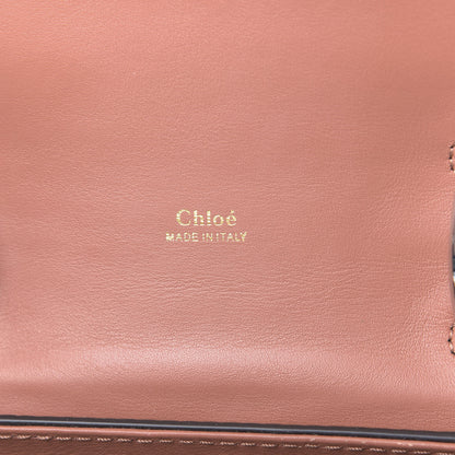 Chloe Calfskin Crocodile Embossed Small Aby Day Shoulder Bag Chestnut Brown 6 of 10