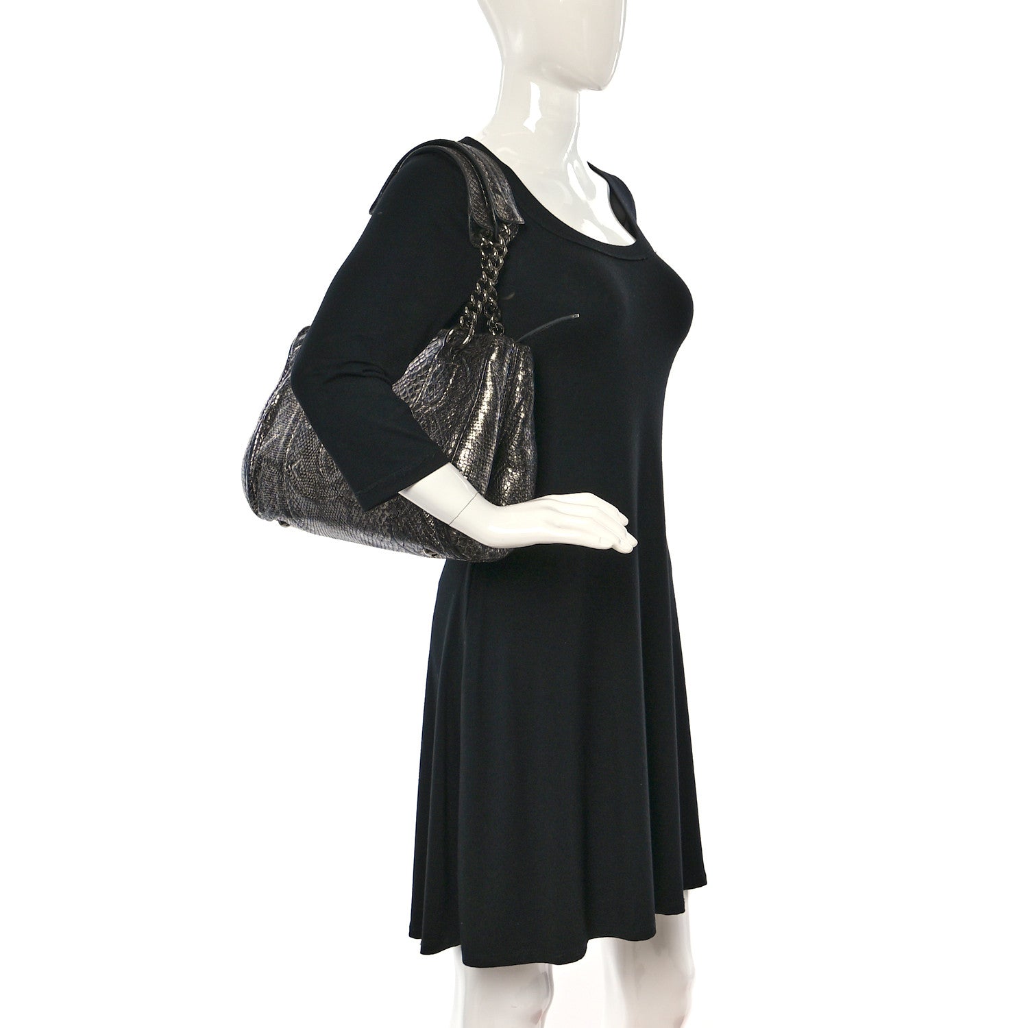 Chanel Metallic Python Small Perfect Day Tote Silver 2 of 11