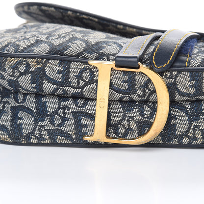 Christian Dior Monogram Saddle Bag Blue 11 of 12