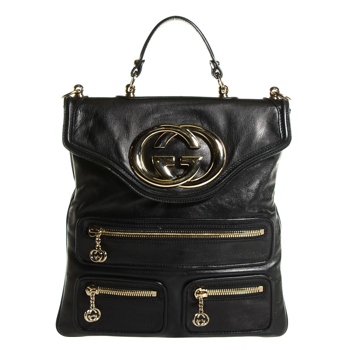 Calfskin Britt Messenger Bag Black