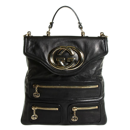 Gucci Calfskin Britt Messenger Bag Black 1 of 7