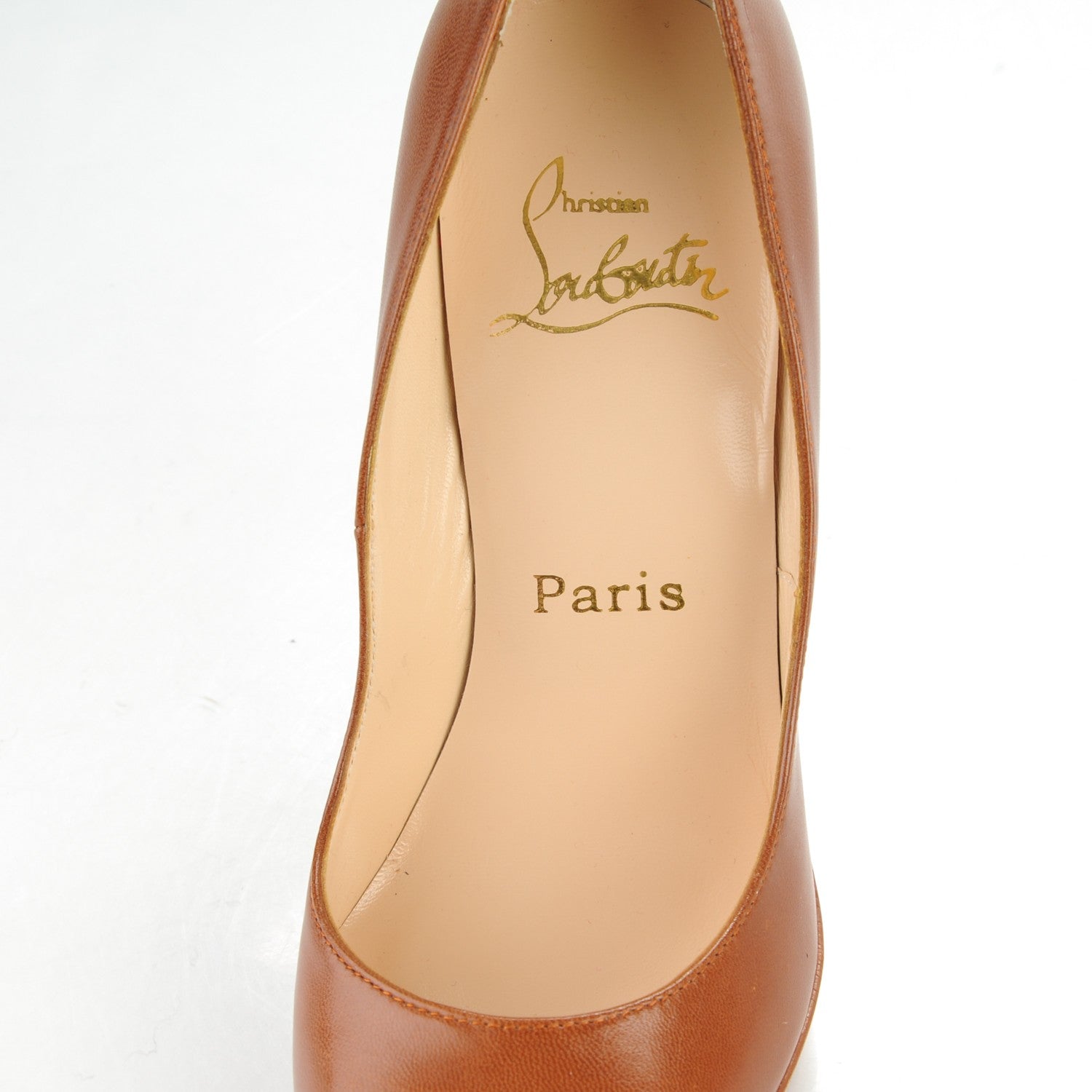 Christian Louboutin Kid Decollete 868 Zeppa 100mm Platform Pumps 36 Luggage 7 of 7