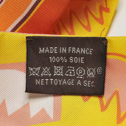 Hermes Silk Sea Surf and Fun Twilly Camel Jaune Vert 3 of 5