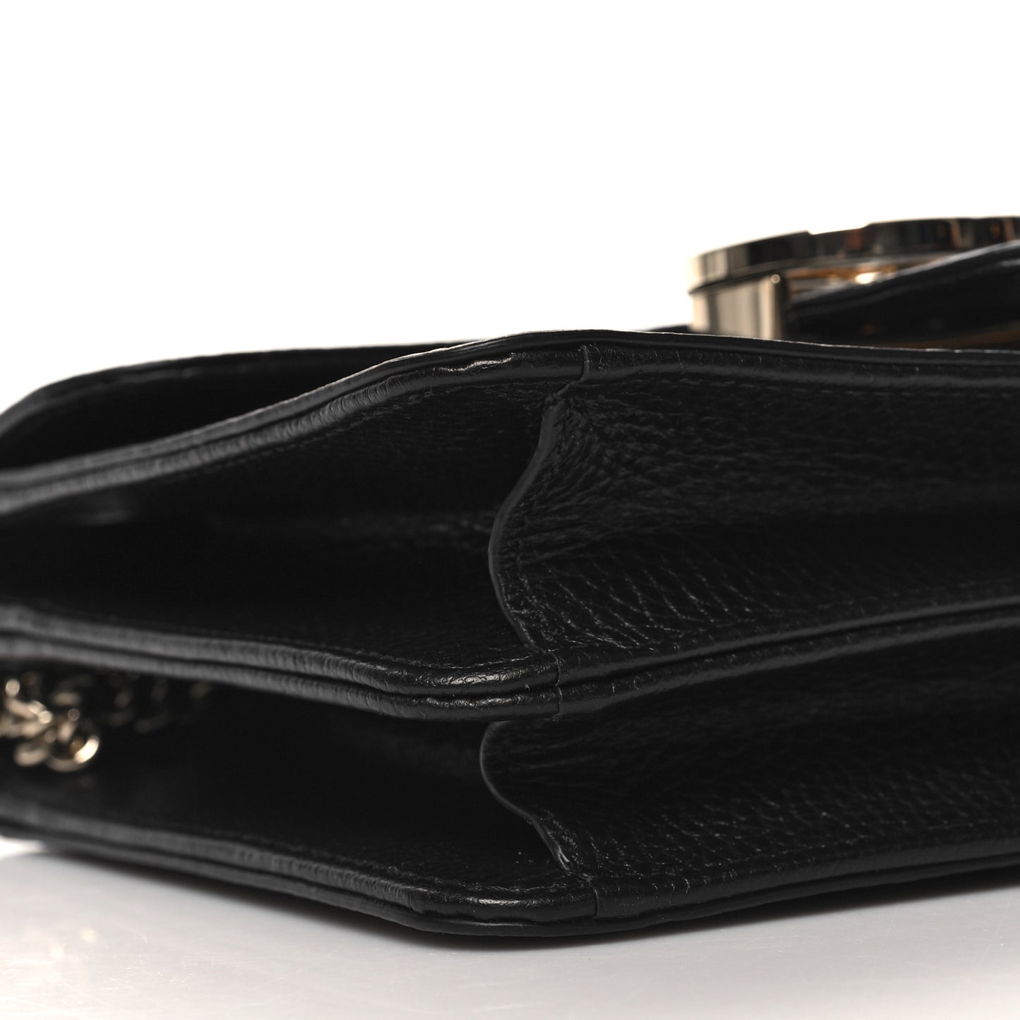 Dollar Calfskin Small Interlocking G Shoulder Bag Black