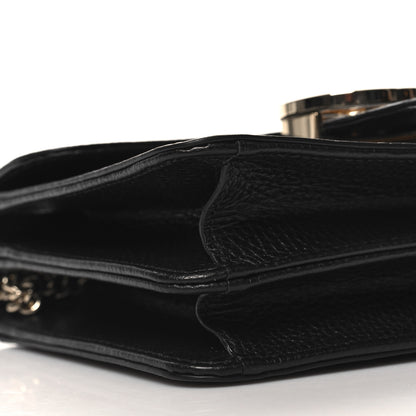 Gucci Dollar Calfskin Small Interlocking G Shoulder Bag Black 10 of 11
