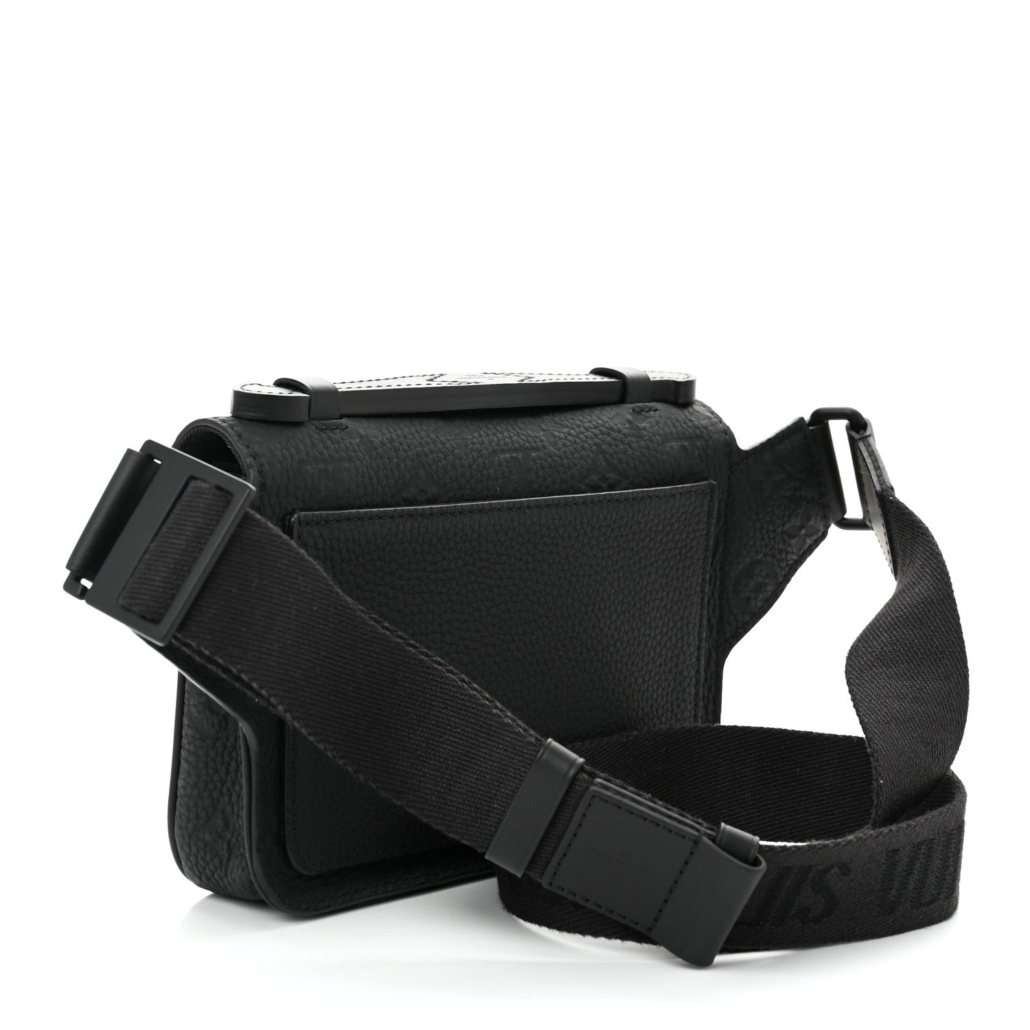 Louis Vuitton Taurillon Monogram S Lock Sling Bag Black 3 of 9