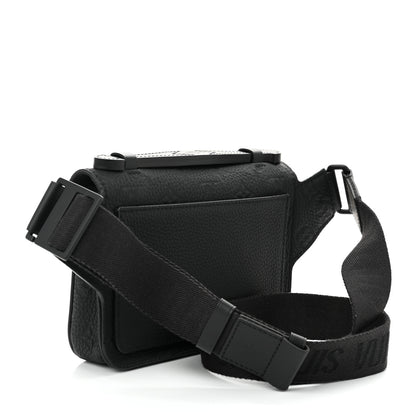 Louis Vuitton Taurillon Monogram S Lock Sling Bag Black 3 of 9