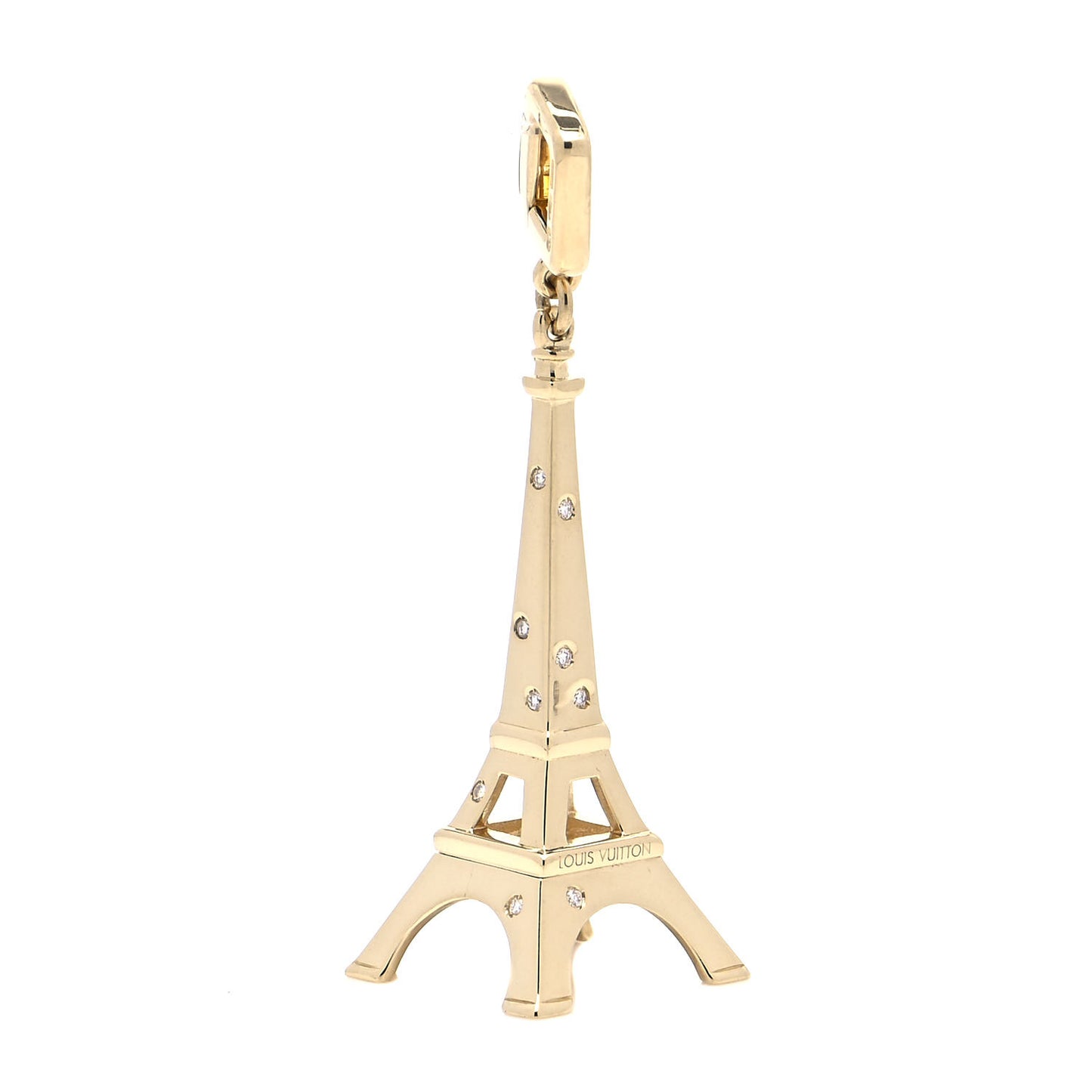 18K Yellow Gold Diamond Eiffel Tower Charm
