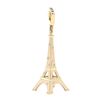 Louis Vuitton 18K Yellow Gold Diamond Eiffel Tower Charm 1 of 5
