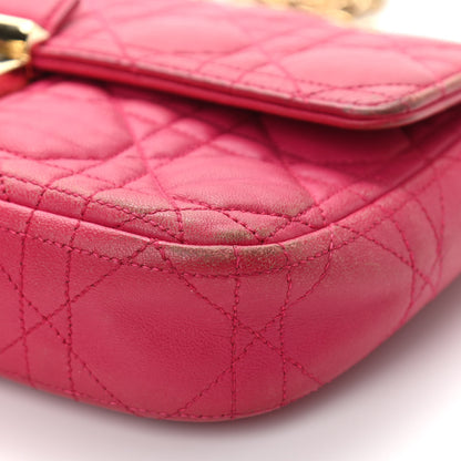 Christian Dior Lambskin Cannage Miss Dior Promenade Pouch Fuchsia 16 of 16
