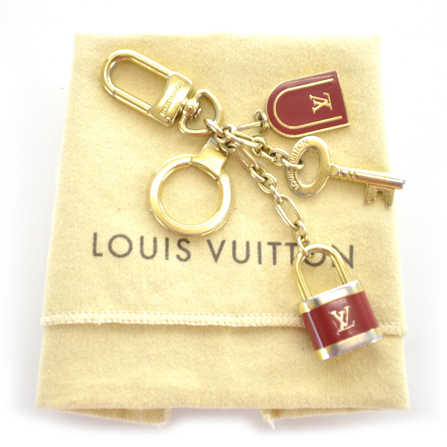 Louis Vuitton PTE Cles Cadenas Key Holder Red 3 of 6