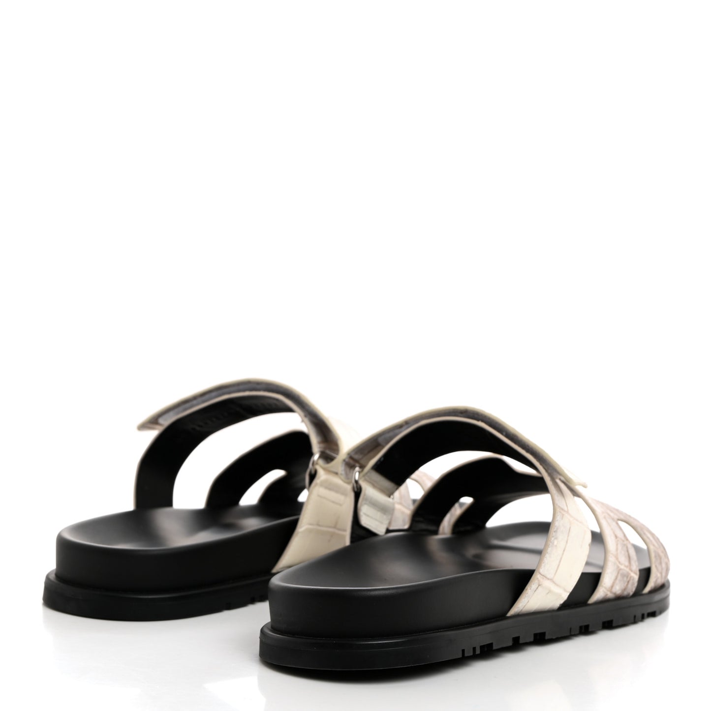 Matte Niloticus Crocodile Himalaya Mens Chypre Sandals 44 White