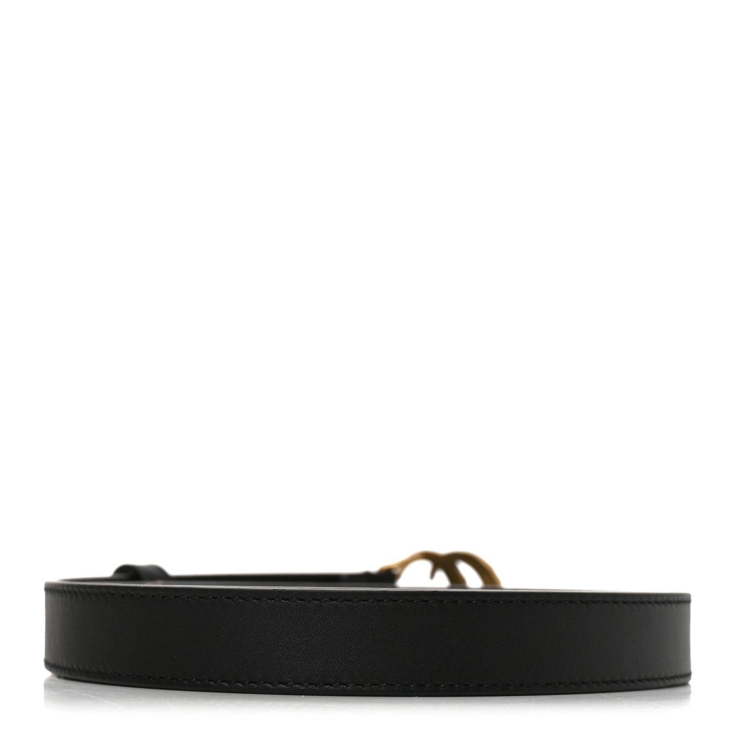 Gucci Moon Calfskin Pearl Double G 20mm Belt 85 34 Black Cream 2 of 5