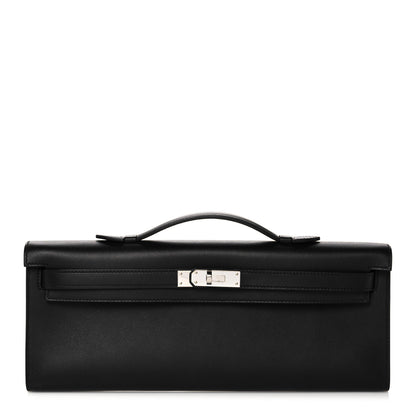 Hermes Swift Kelly Cut Clutch Pochette Black 1 of 29
