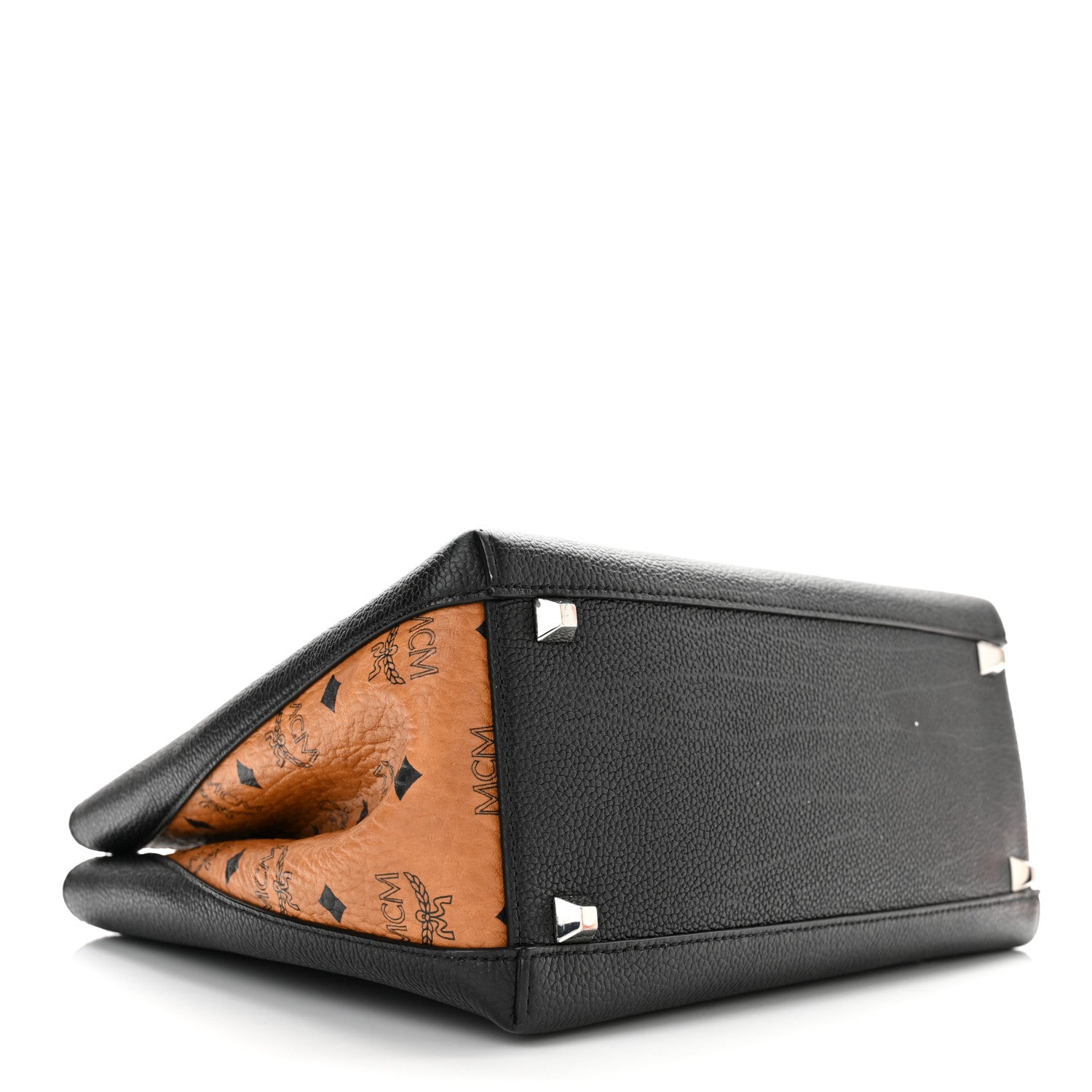 MCM Grained Calfskin Visetos Medium Sarah Hobo Black 4 of 11