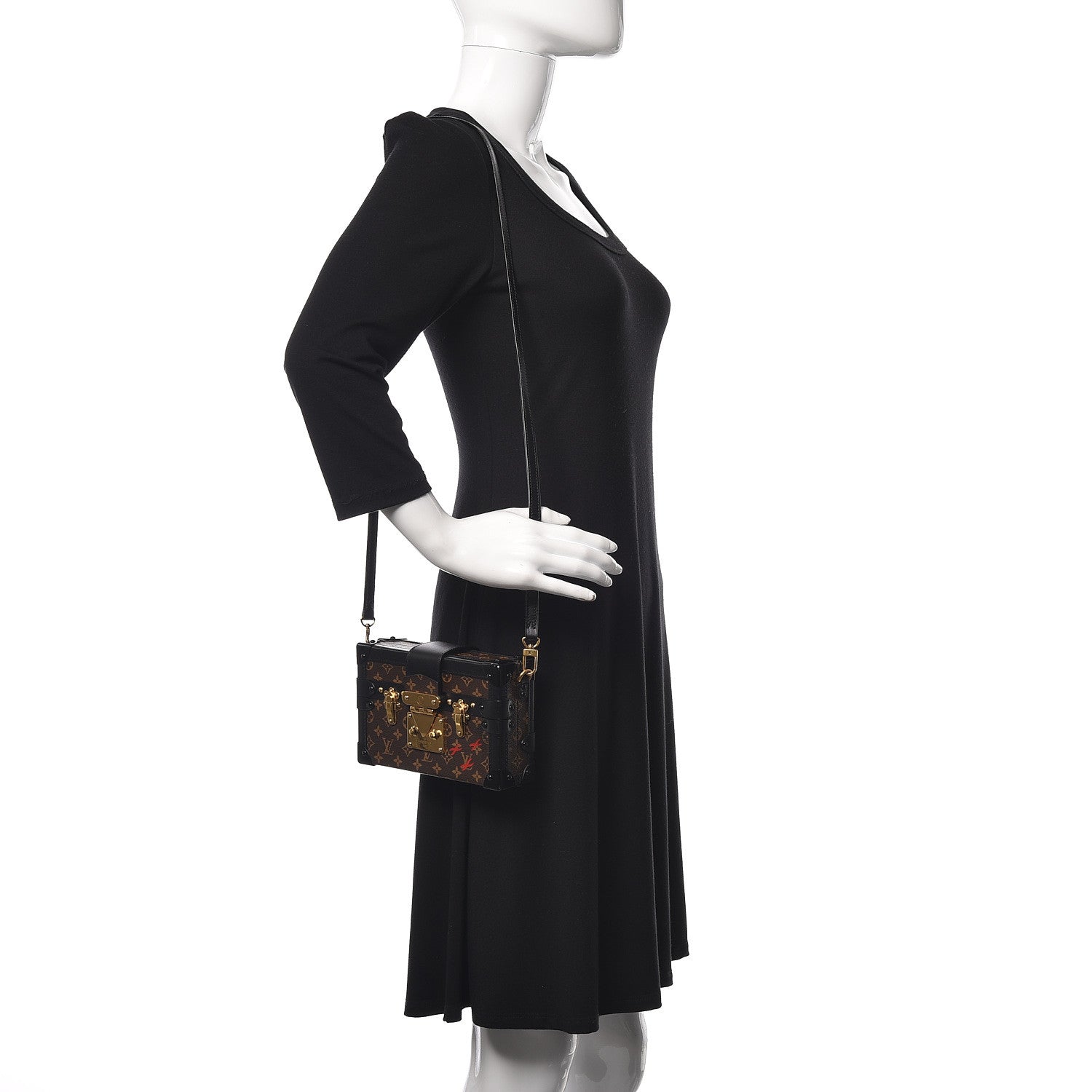 Louis Vuitton Monogram Petite Malle Black 2 of 17
