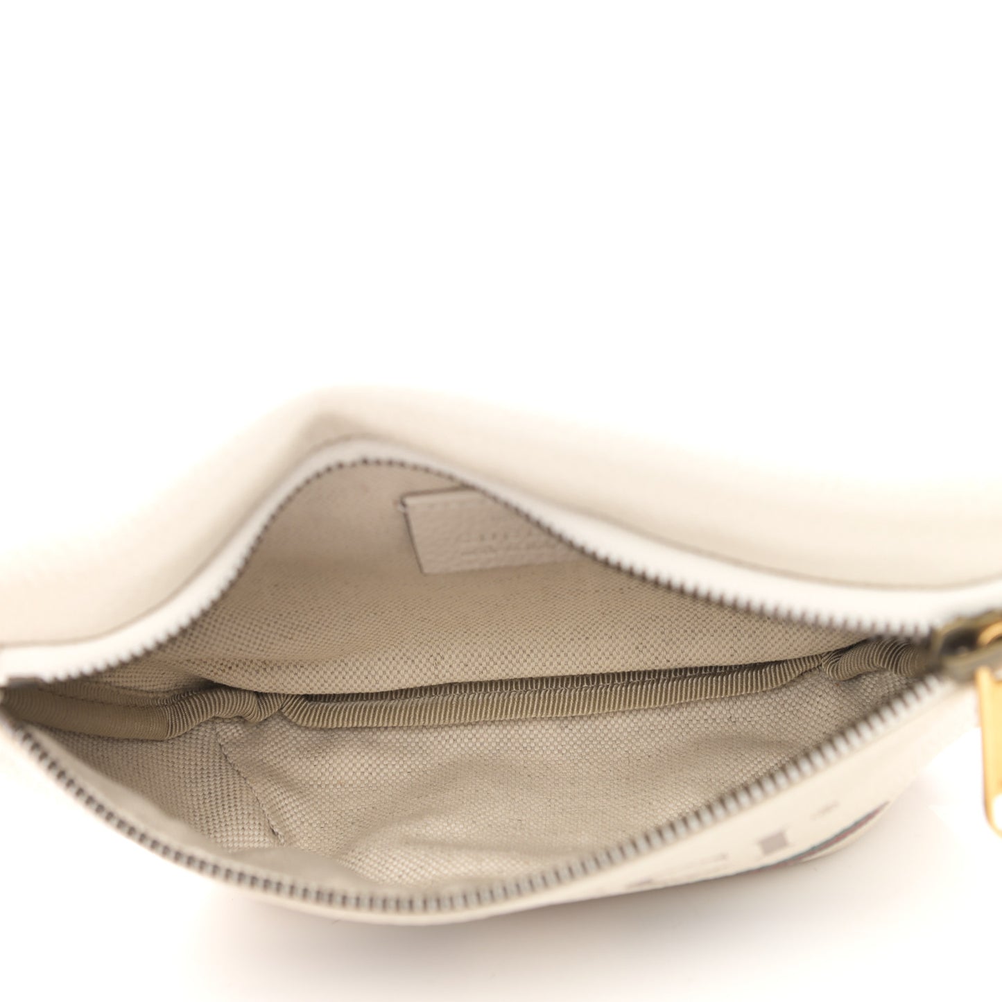 Grained Calfskin Small Logo Belt Bag White